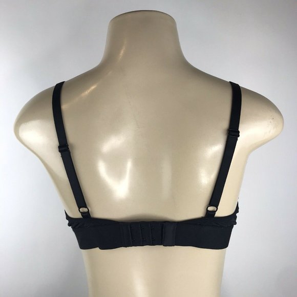 Negative Sieve Triangle Bra Black Sheer Mesh Bra - Picture 6 of 9
